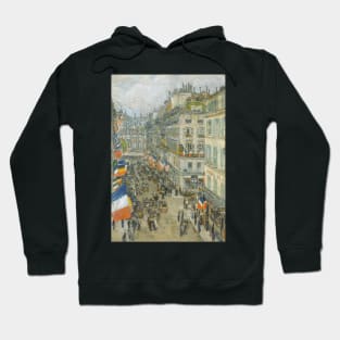 July Fourteenth, Rue Daunou by Childe Hassam Hoodie